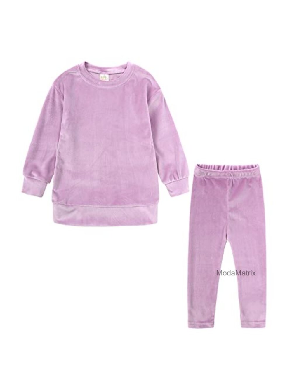 Girls Velour Sweatshirt and Sweatpants Set Cotton Blend Pullover Jogger Outfit